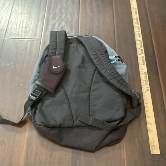 Nike blue and black backpack w/ 2 sections and strap pocket -back to school - Picture 2 of 8